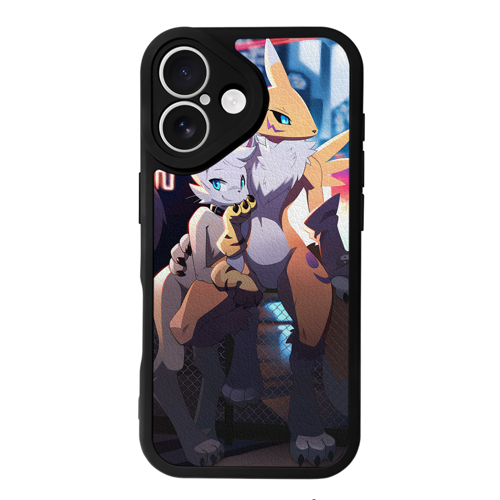 （画像用） Digimon デジタルモンスター/デジモン 【iPhone 16シリーズ対応】シリコンスマホケース（レザー調） 材質：シリコン